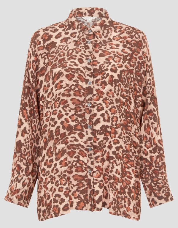 Monsoon Arielle Leopard Print ShirtBrown - Image 5