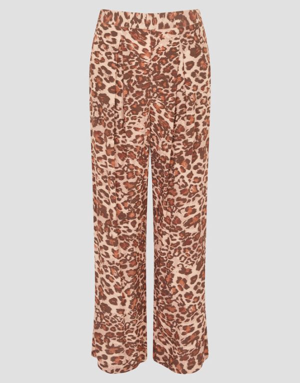 Monsoon Arielle Leopard Print Trousers Brown - Image 6