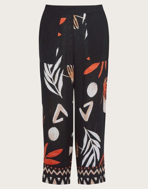 Monsoon Carlotta Crop Trousers Black - Image 5