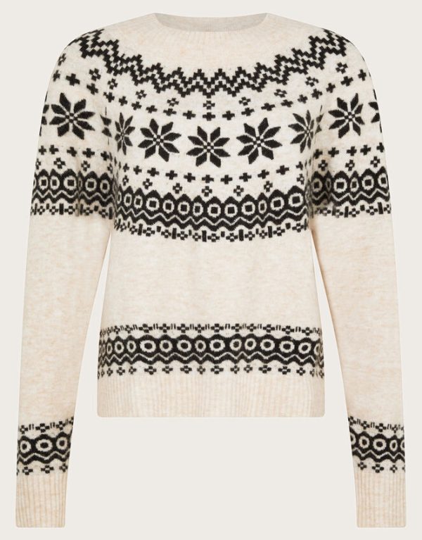 Monsoon Fin Fair Isle JumperIvory - Image 5