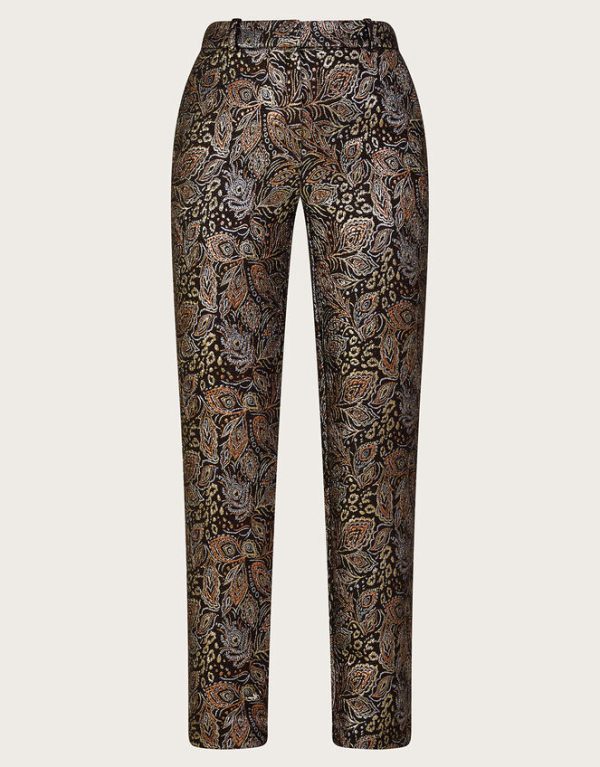 Monsoon Joni Jacquard Trousers Black - Image 5