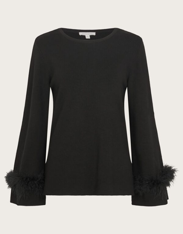 Monsoon Fern Feather Jumper Black - Image 6