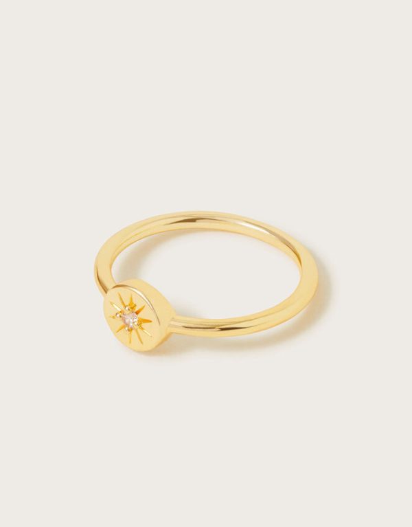 Monsoon Sparkly Star Ring Gold - Image 2