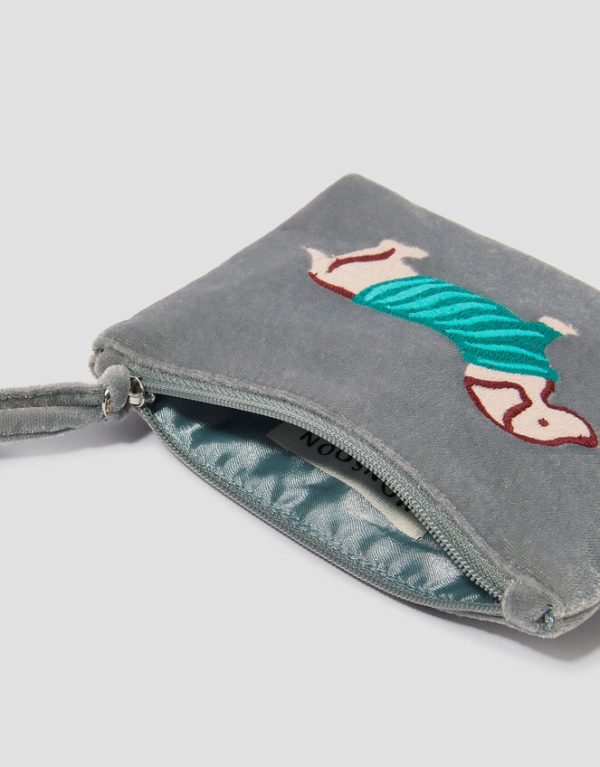 Monsoon Sausage Dog Velvet Pouch - Image 3