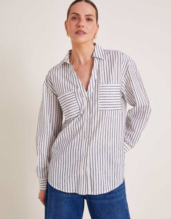 Monsoon Gilly Stripe Shirt Ivory