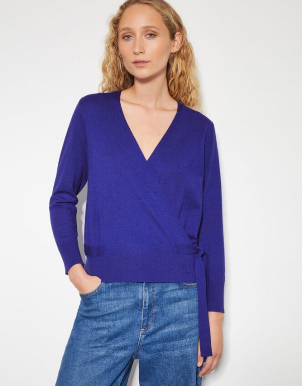 Monsoon Riley Wrap Jumper Blue