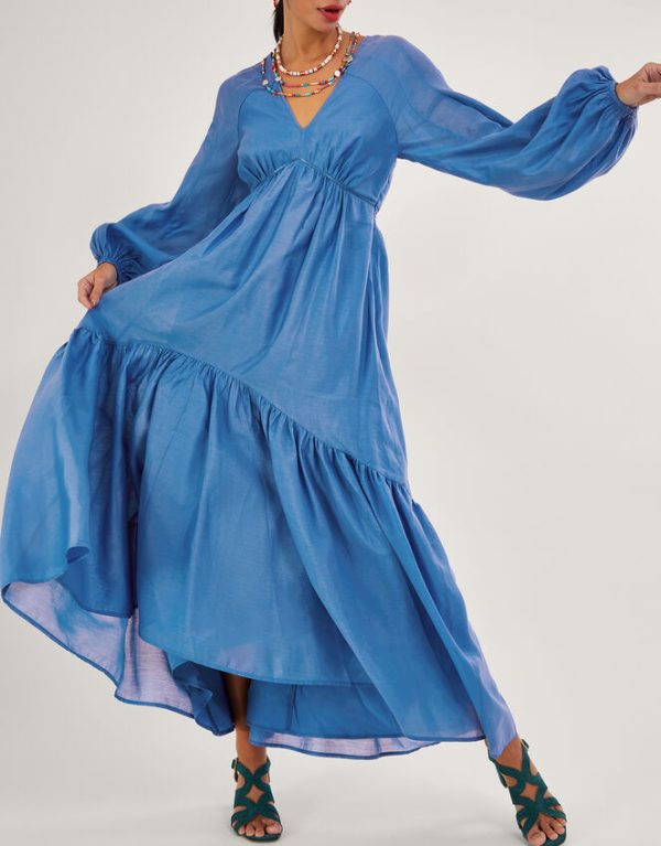 Monsoon Palmer Maxi Dress Blue