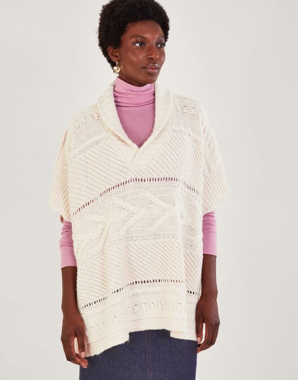 Monsoon Shelby Shawl Collar Poncho