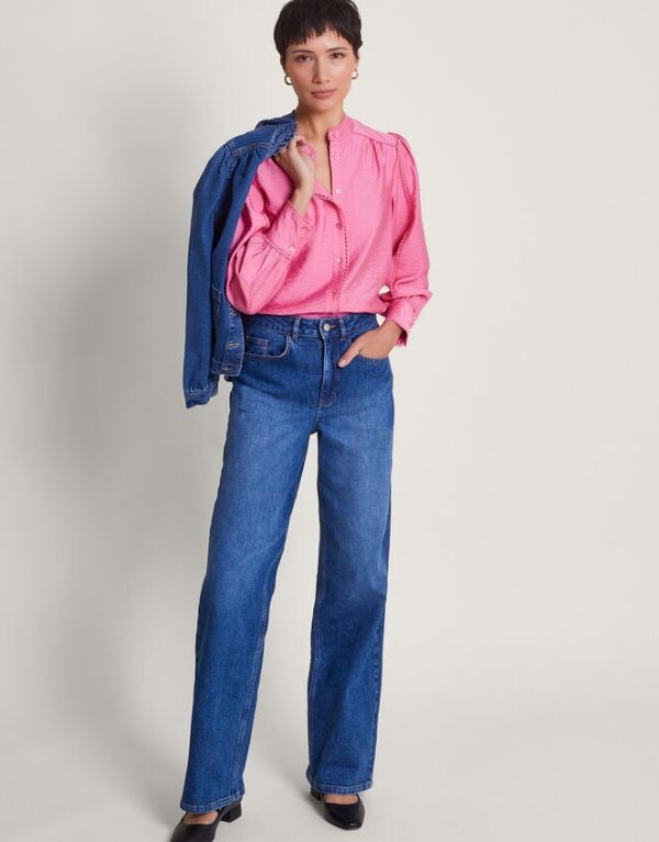 Monsoon Pippa Plain Blouse Pink - Image 2