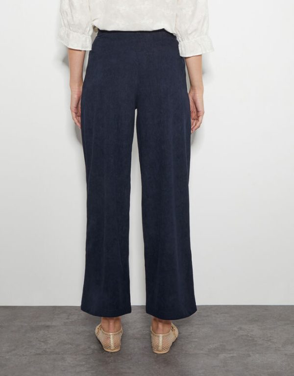 Monsoon Samira Corduroy Wide Leg Trousers Blue - Image 3