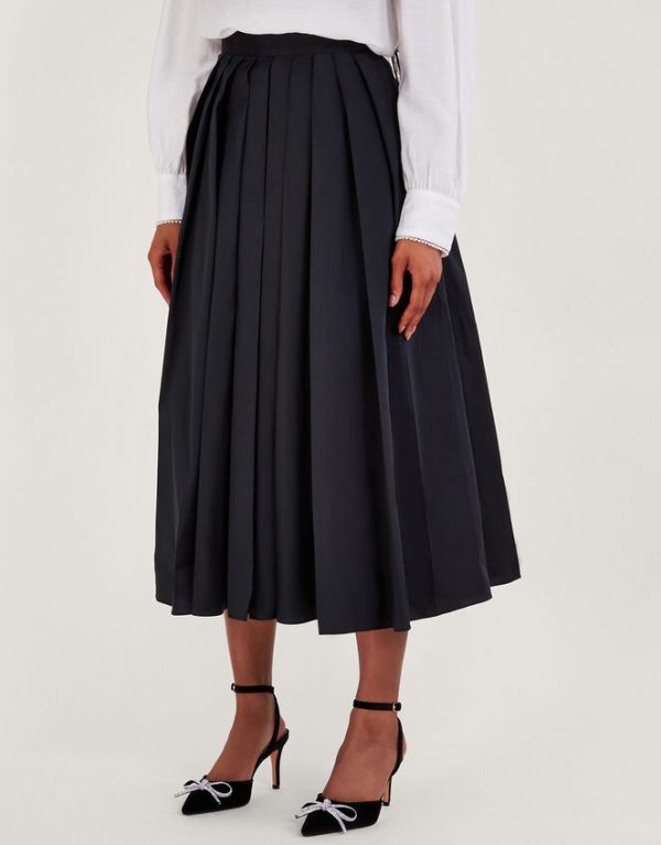 Monsoon Tully Taffeta Skirt Black - Image 3