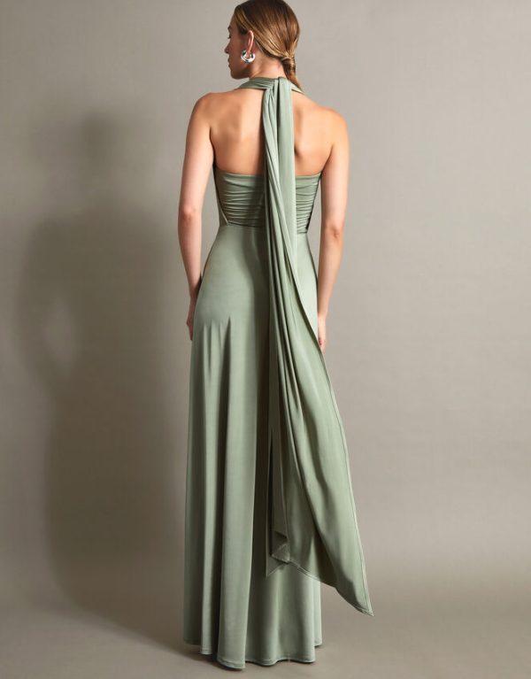 Monsoon Thea Multiway Bridesmaid Dress Green - Image 3