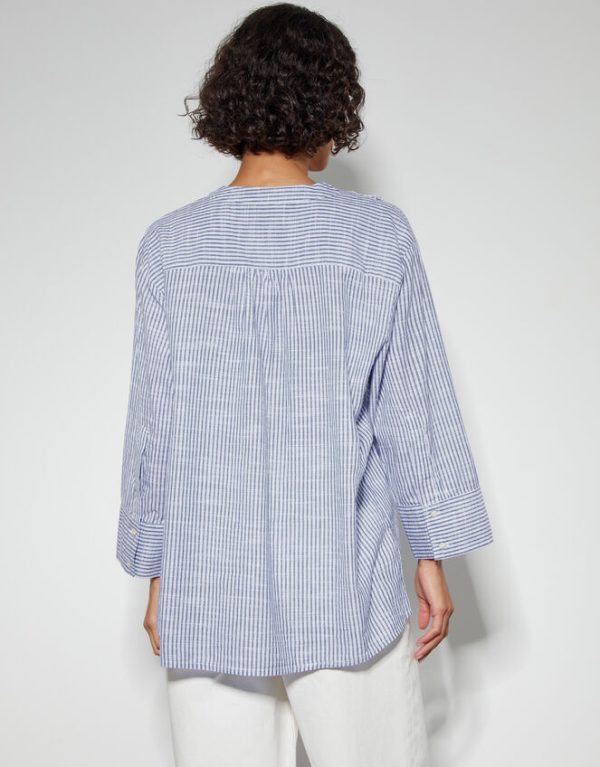 Monsoon Laura Ruffle Blouse Blue - Image 4