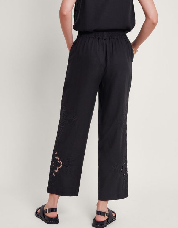 Monsoon Cara Cutwork Trousers Black - Image 4