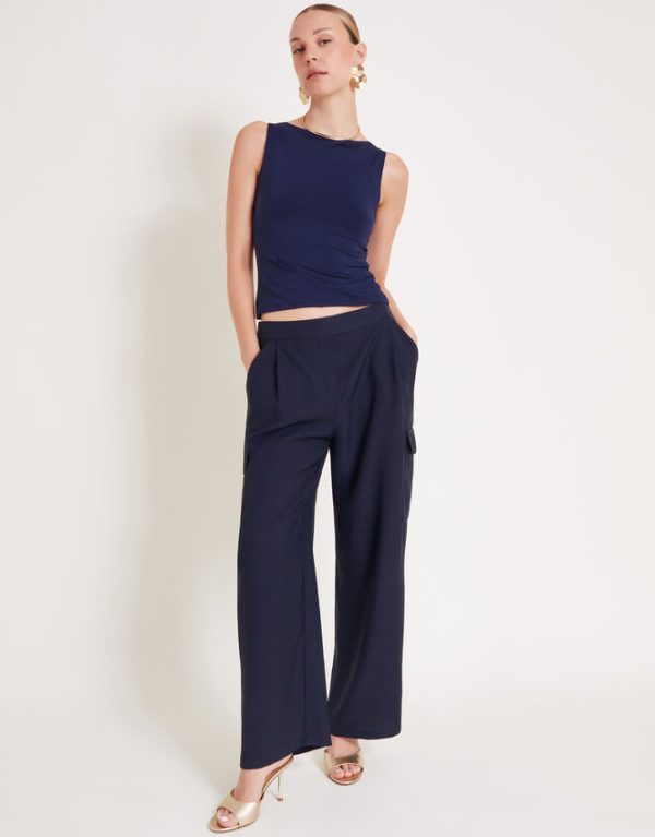 Monsoon Jody Cargo Trousers Blue - Image 5