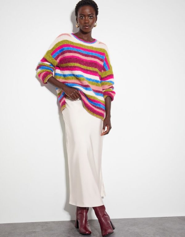 Monsoon Shonda Colourful Stripe Jumper Multi - Image 5