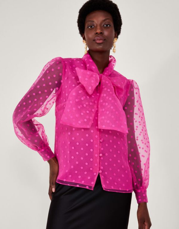 Monsoon Rosa Spot Blouse Pink - Image 5