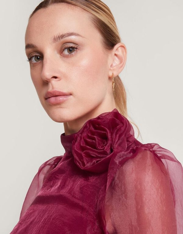 Monsoon Romi Corsage Blouse Red - Image 5