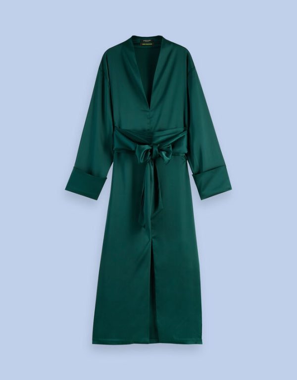 Monsoon Scotch and Soda Kimono Midi Dress Green