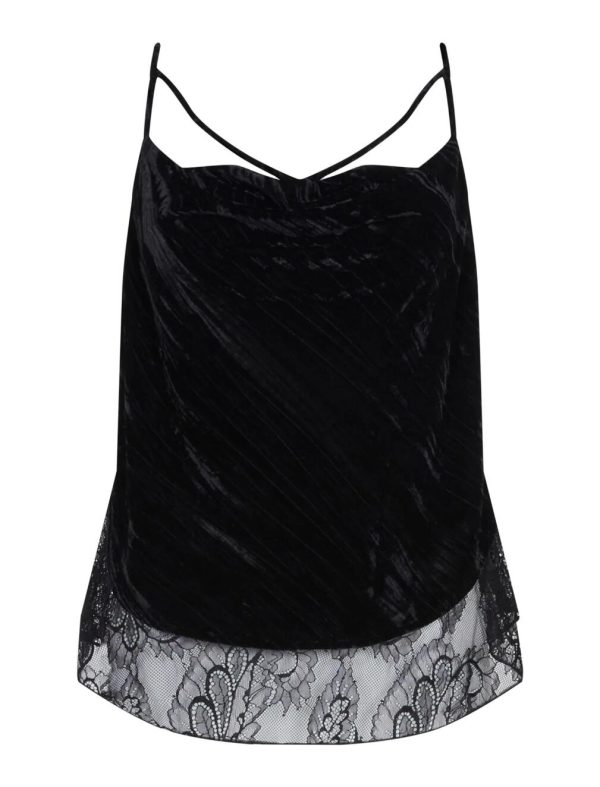 BCBG NITA VELVET TOP - BLACK BEAUTY - Image 5