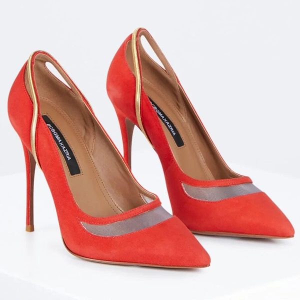 BCBG NORLA PUMP HEEL - VERMELHO SUEDE