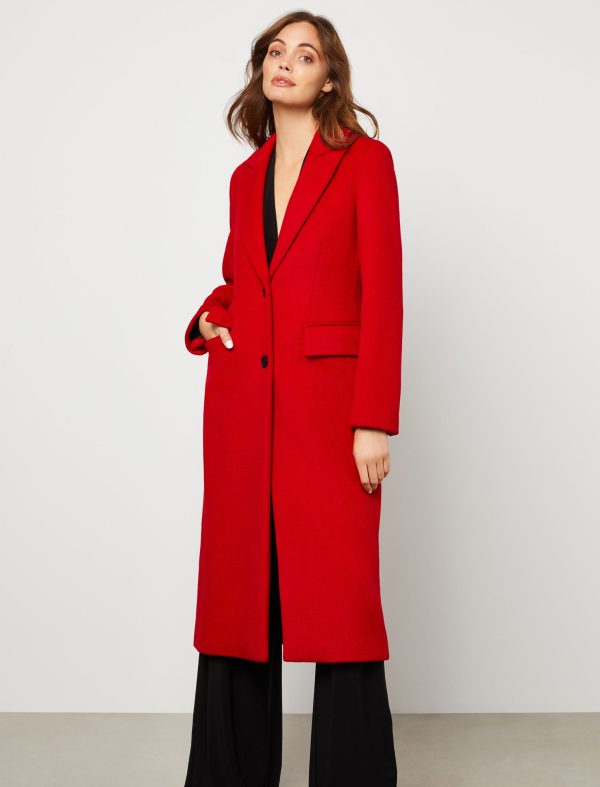 Bcbg Notch Collar Single-Breasted Riding Coat - Image 13