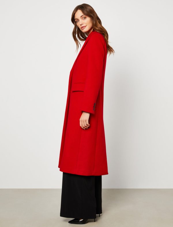 Bcbg Notch Collar Single-Breasted Riding Coat - Image 16