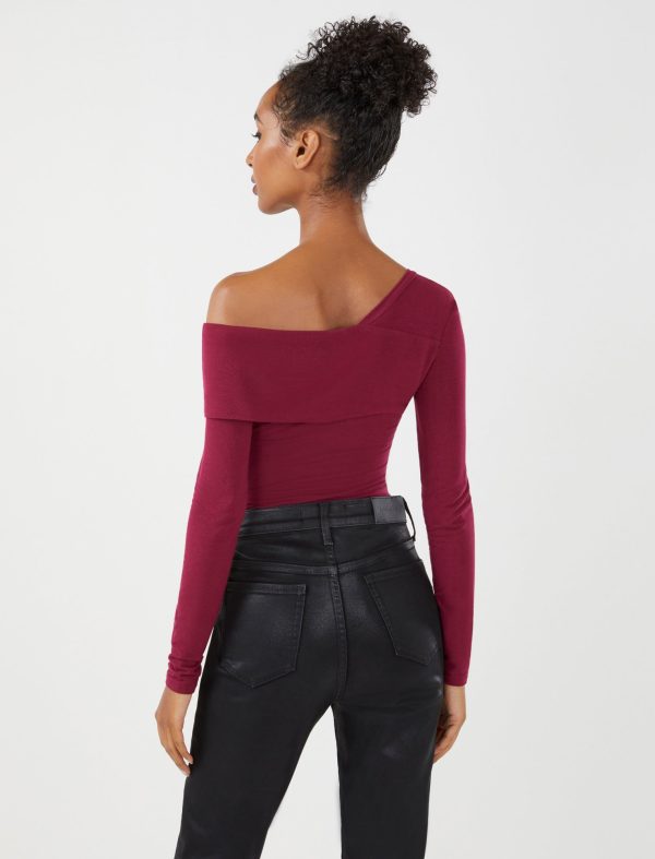 Bcbg Asymmetrical Long Sleeve Bodysuit - Image 6