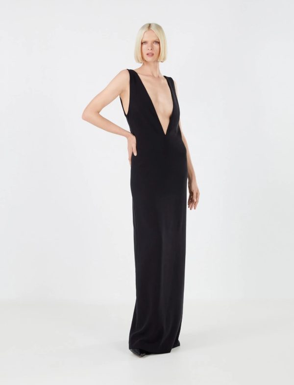 BCBG ORLANDO SEQUIN EVENING DRESS - BLACK BEAUTY