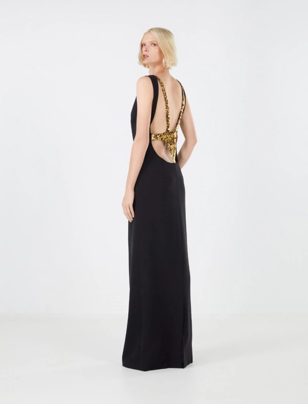 BCBG ORLANDO SEQUIN EVENING DRESS - BLACK BEAUTY - Image 3