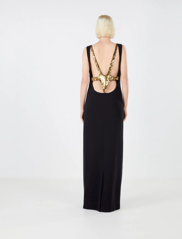 BCBG ORLANDO SEQUIN EVENING DRESS - BLACK BEAUTY - Image 4