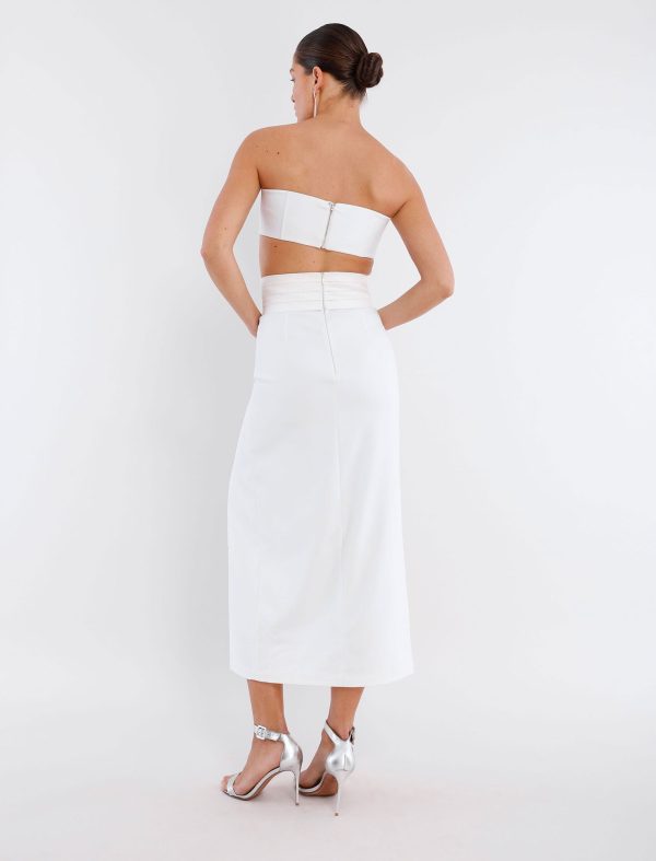 BCBG PALMS BANDEAU TOP - OPTIC WHITE - Image 4