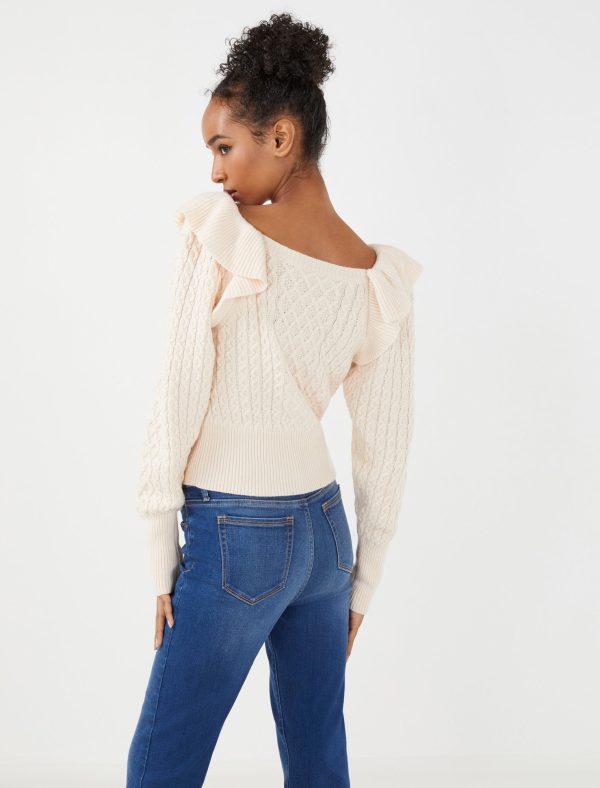 Bcbg Ribbed Ruffle Shoulder Sweater - Image 16