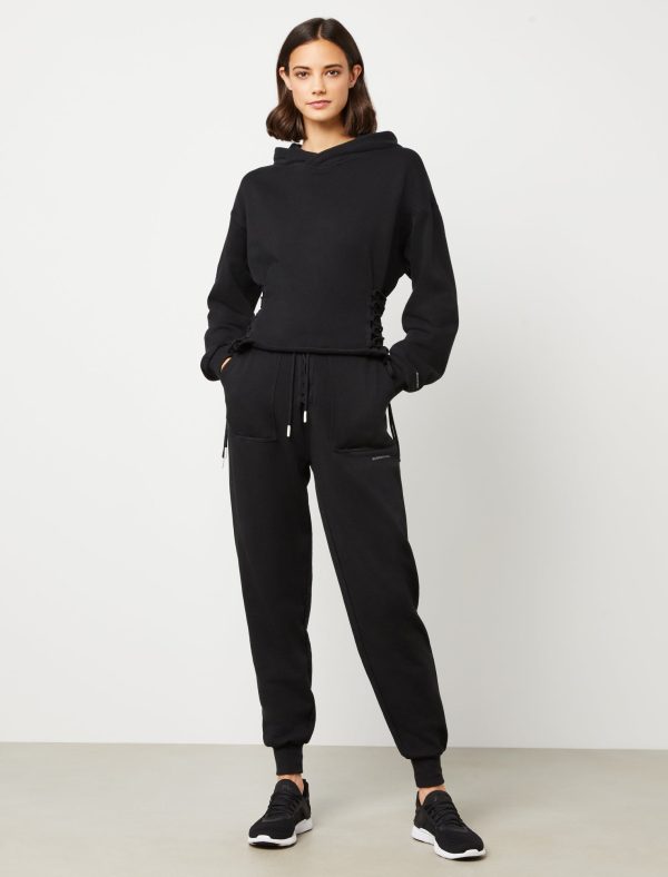 Bcbg Riley Lace-Up Crop Hoodie - Image 2