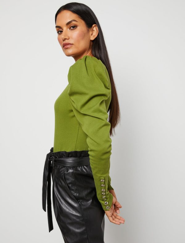 Bcbg Ruched Puff Sleeve Bodysuit - Image 7