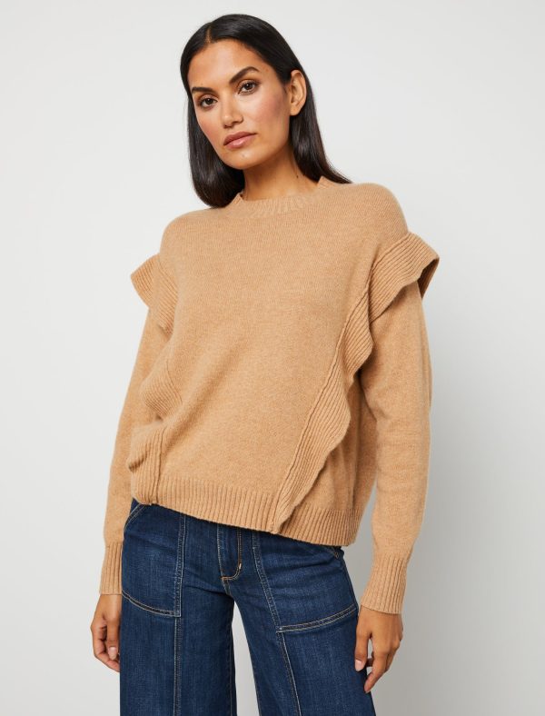 Bcbg Ruffle Pullover Sweater