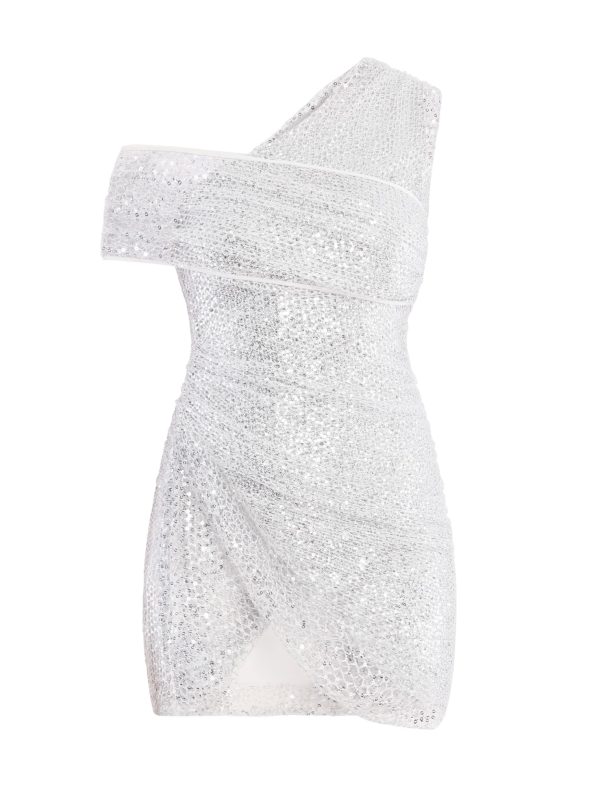 BCBG SANTA MONICA MINI DRESS - SILVER - Image 6