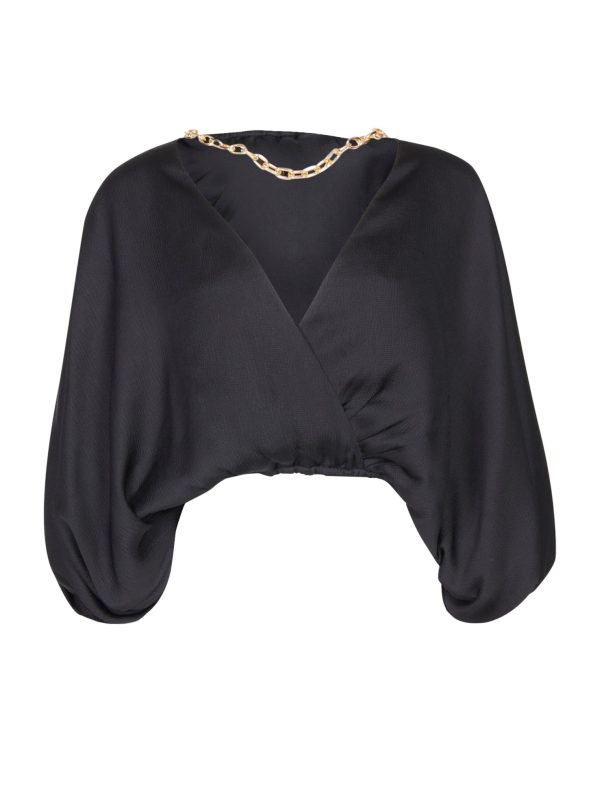 BCBG SARANITY ASYMMETRICAL SHIRT - BLACK BEAUTY - Image 6