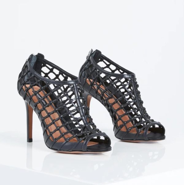 BCBG SILINA CAGED BOOTIE - BLACK