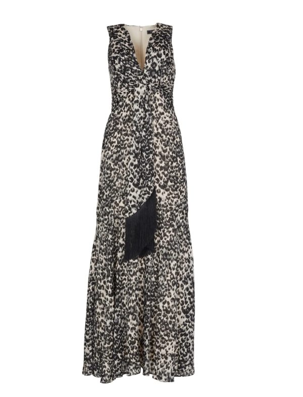 BCBG SIMONE WAIST-TIE EVENING DRESS - JAGUAR - Image 4