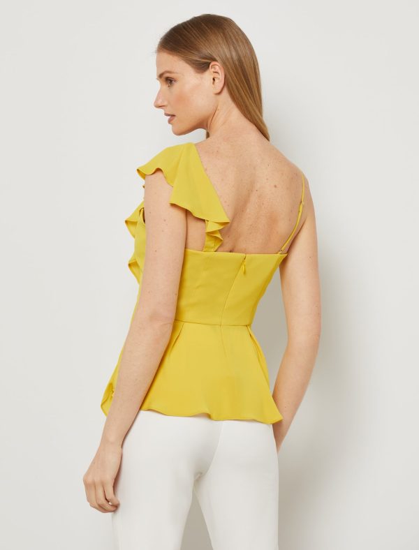 Bcbg Single Ruffle Asymmetrical Top - Image 3