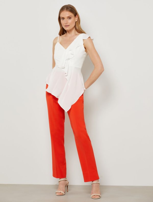 Bcbg Single Ruffle Asymmetrical Top - Image 2