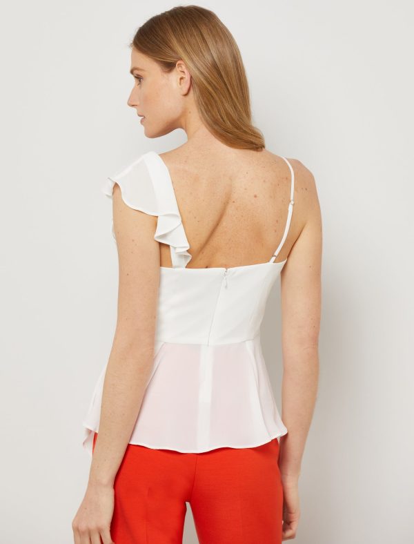 Bcbg Single Ruffle Asymmetrical Top - Image 4