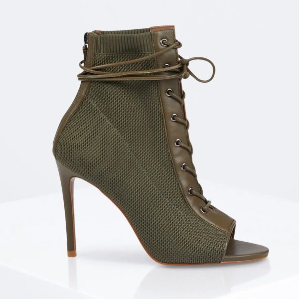 BCBG SIRENA BOOTIE HEEL - OLIVE - Image 3