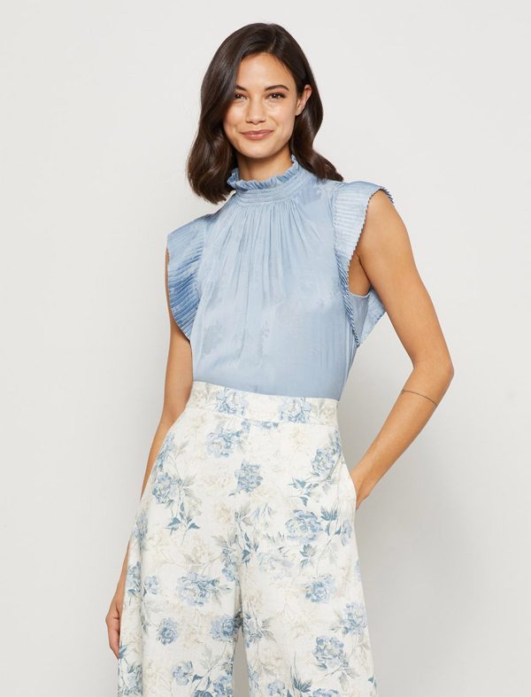 Bcbg Sleeveless Flutter Top