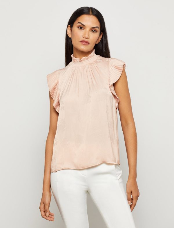 Bcbg Sleeveless Flutter Top