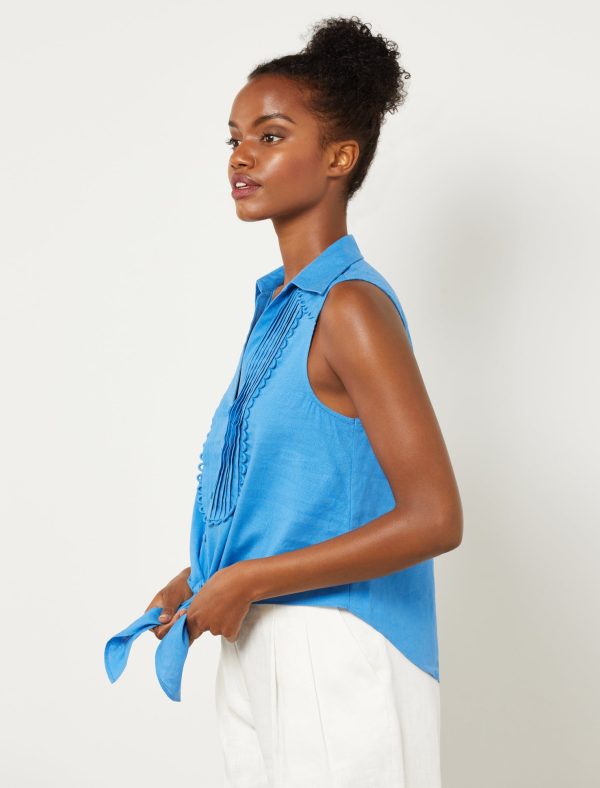 Bcbg Sleeveless Front Tie Button Top - Image 10