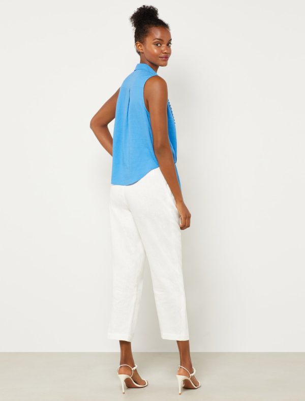 Bcbg Sleeveless Front Tie Button Top - Image 11