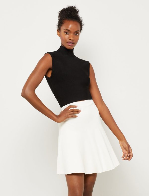 Bcbg Sleeveless Turtleneck Crop Top