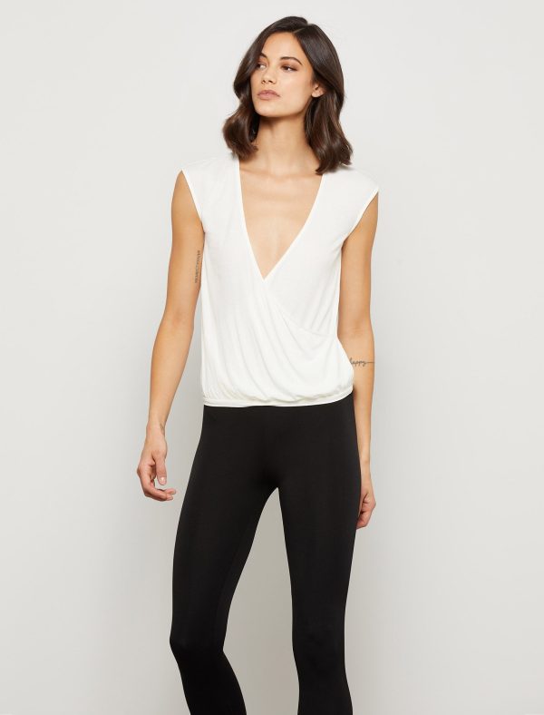 Bcbg Sleeveless Wrap Top